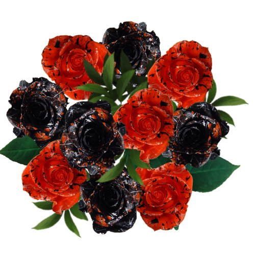 Jack O'Lantern and Treat Combo Painted Rose Bouquets - Flowers For FundraisingJack O'Lantern and Treat Combo Painted Rose BouquetsJack O'Lantern and Treat Combo Painted Rose BouquetsJack O'Lantern and Treat Combo Painted Rose BouquetsJack O'Lantern and Treat Combo Painted Rose Bouquets