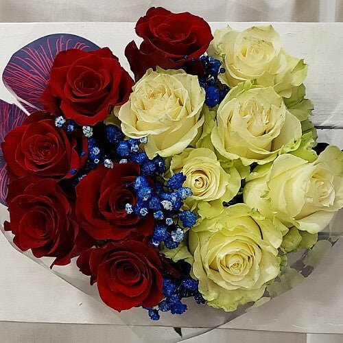 Patriotic Red and White Roses with Blue Baby's Breath Bouquet - 12 Stem - Flowers For FundraisingPatriotic Red and White Roses with Blue Baby's Breath Bouquet - 12 StemPatriotic Red and White Roses with Blue Baby's Breath Bouquet - 12 StemPatriotic Red and White Roses with Blue Baby's Breath Bouquet - 12 StemPatriotic Red and White Roses with Blue Baby's Breath Bouquet - 12 Stem