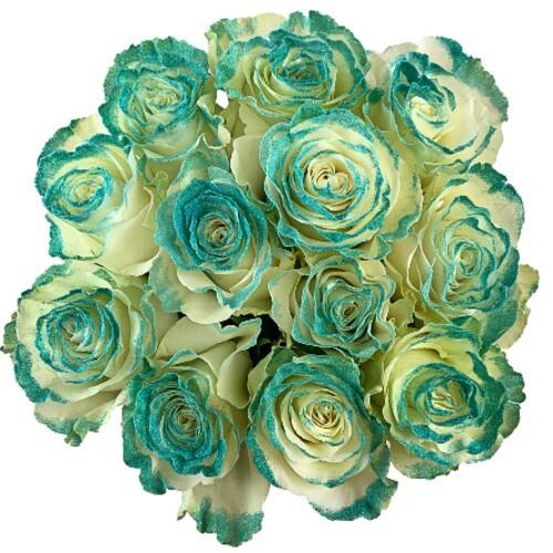 White Rose Bouquet with Teal Blue Glitter 12 - Stem - Flowers For FundraisingWhite Rose Bouquet with Teal Blue Glitter 12 - StemWhite Rose Bouquet with Teal Blue Glitter 12 - StemWhite Rose Bouquet with Teal Blue Glitter 12 - StemWhite Rose Bouquet with Teal Blue Glitter 12 - Stem