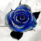 White Roses Tinted Blue with Silver Glitter