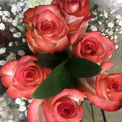 Red Rose Bouquet with Red Glitter 3-Stem – Flowers For Fundraising