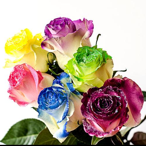 Assorted Color Glitter Roses