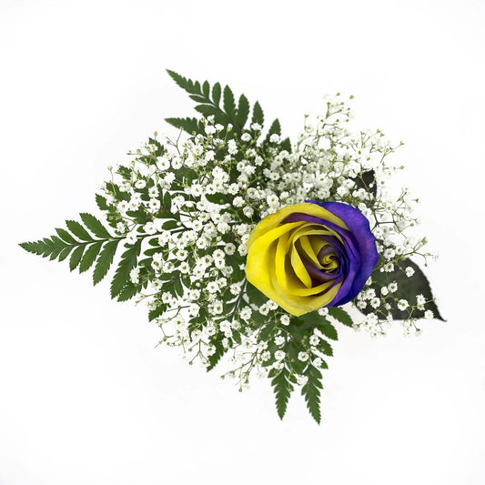 Yellow and Violet 1-stem bouquet - 60