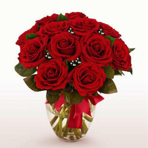 12 Long Stem Red Rose Bouquet - Shipped to Individual Addresses