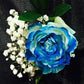 1 Stem Air Brushed Neon Dark Blue Rose Bouquet