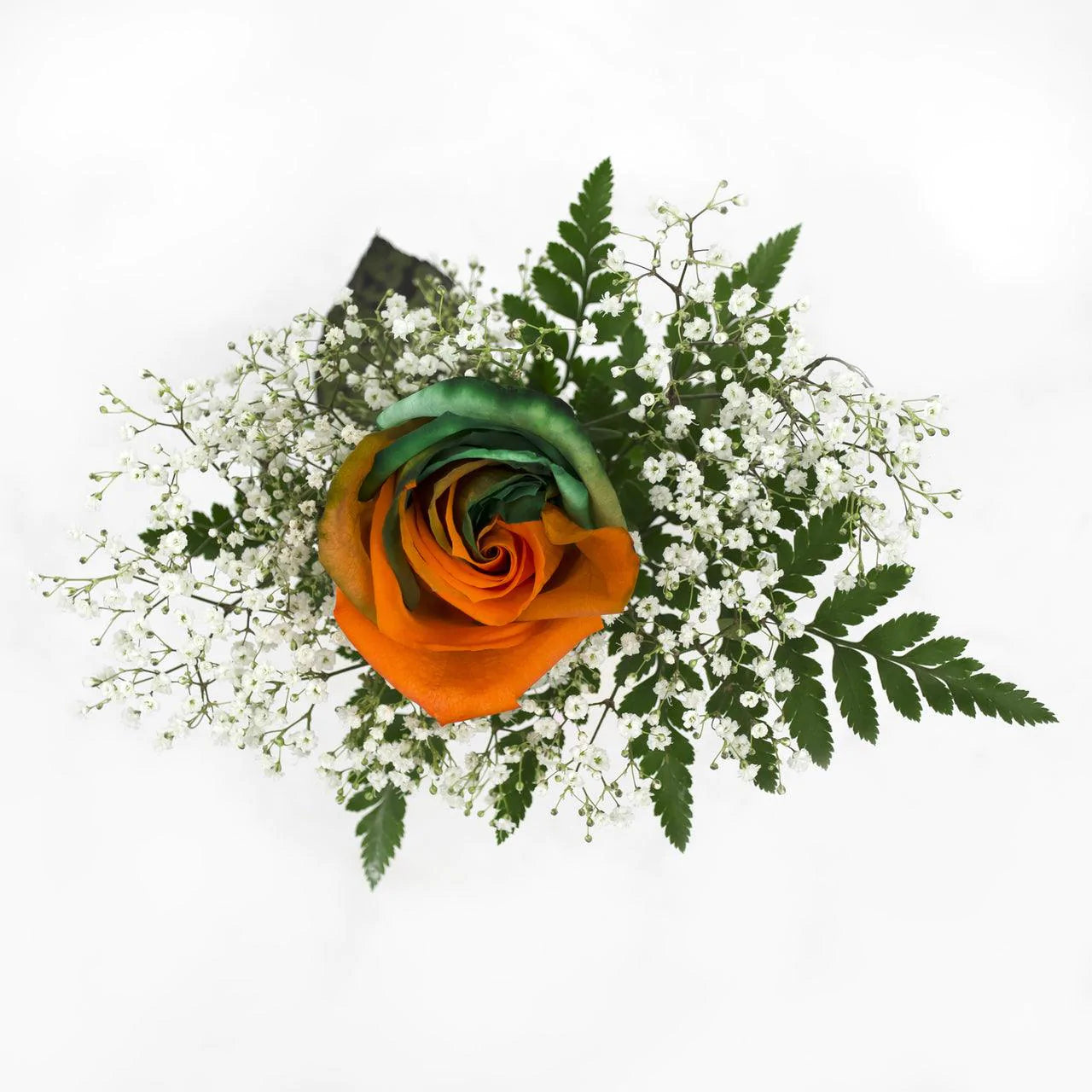 Green and Orange dyed bouquets - 60