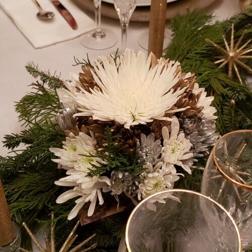 Mini Centerpieces, Silver and Gold, 14 Pieces