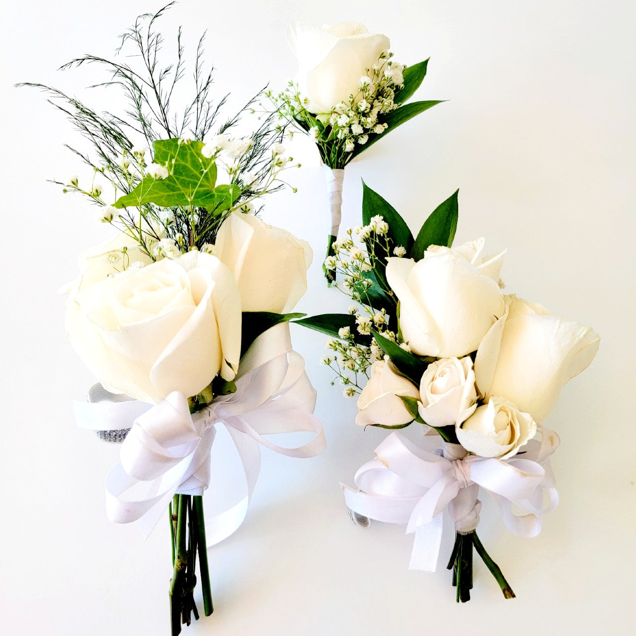 Triple Rose Corsages and Boutonnieres Combo – Flowers For Fundraising